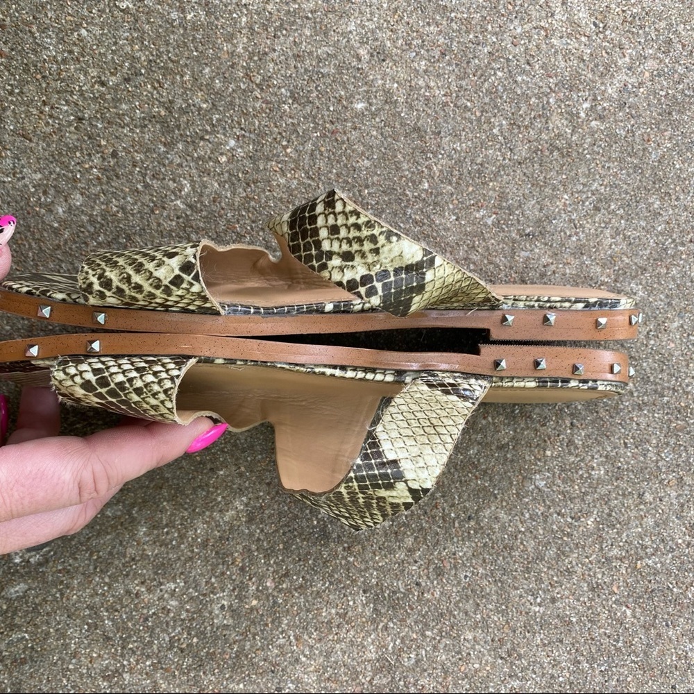 Marc Fisher | Jaylin Snake Square Toe Sandals 7m - image 4